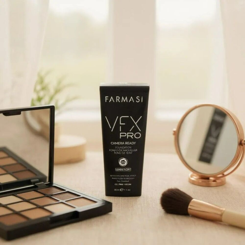 Farmasi VFX Pro Camera Ready Foundation Full Coverage Warmer   Ivory  17 30ml